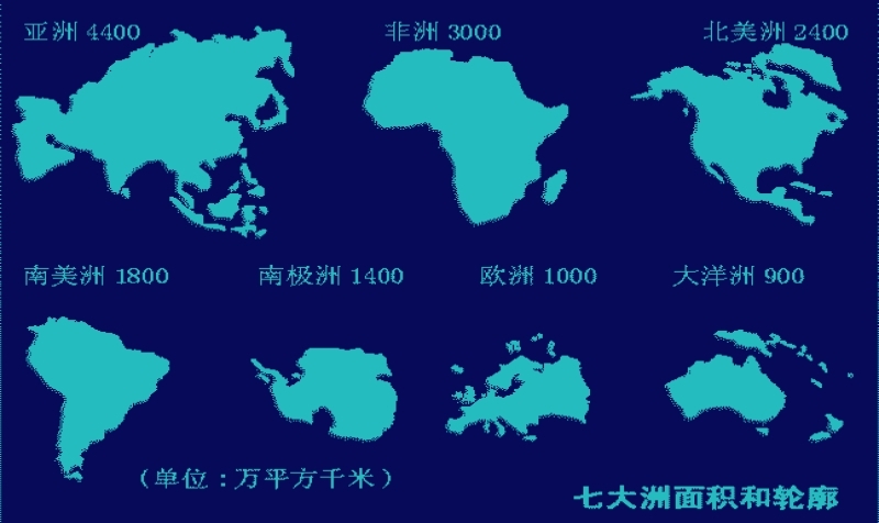 高清地图||世界七大洲地形图（12图）